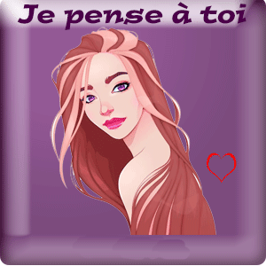 Gif animé je pense à toi femme